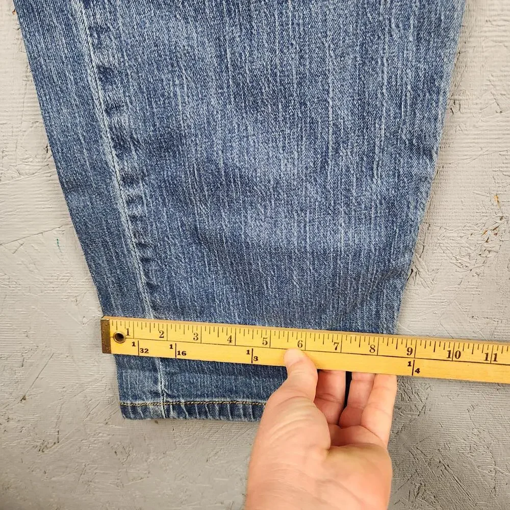 Levis 505 Jeans Mens 40x30 Blue Denim Straight Leg Stretch Medium Wash Classic